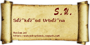 Sükösd Urbána névjegykártya